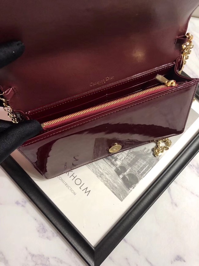 LADY DIOR CALFSKIN WALLET M9001 Bordeaux