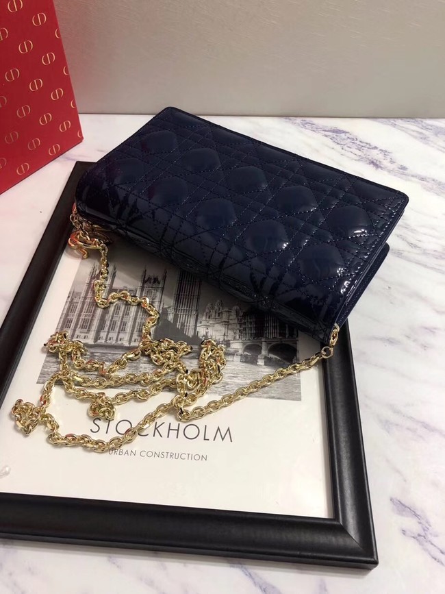 LADY DIOR CALFSKIN WALLET M9001 dark blue