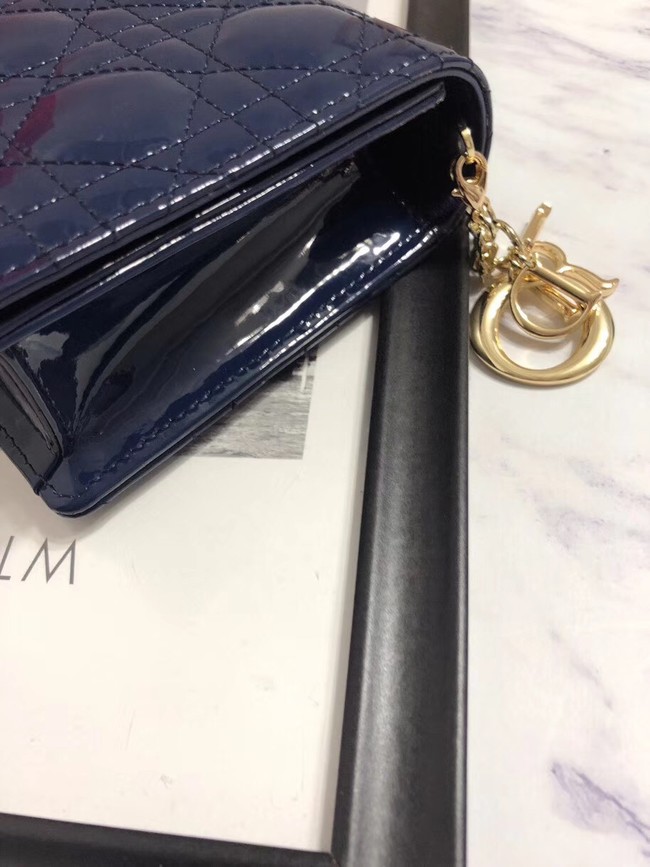 LADY DIOR CALFSKIN WALLET M9001 dark blue