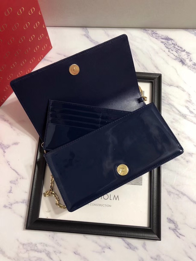 LADY DIOR CALFSKIN WALLET M9001 dark blue