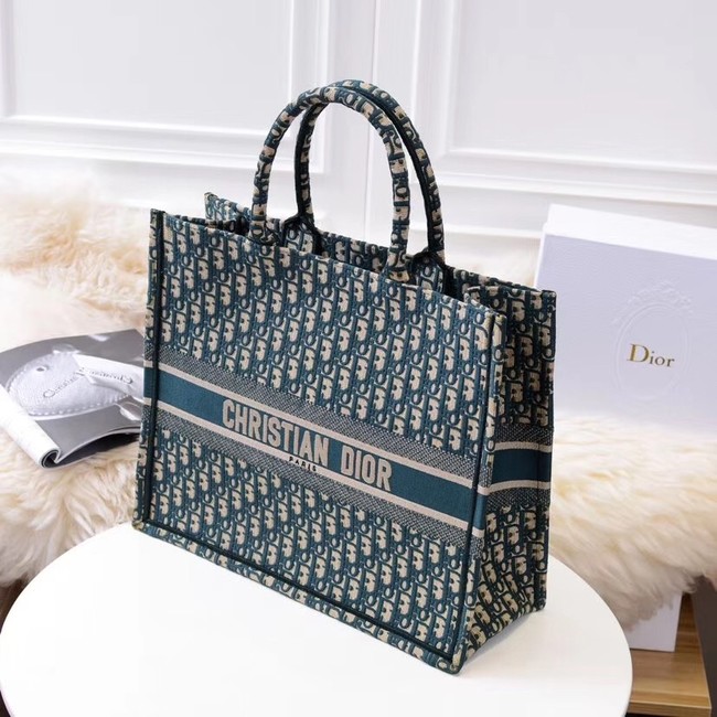 DIOR BOOK TOTE BAG DIOR OBLIQUE M1286Z green