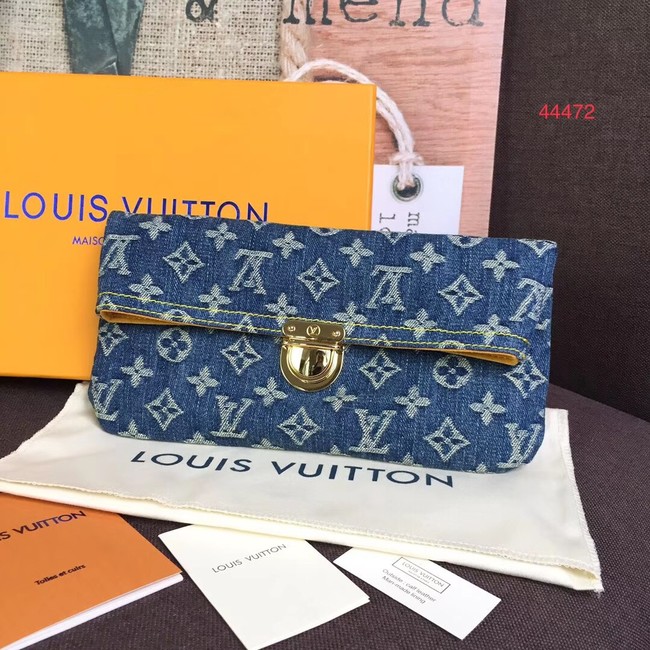 Louis Vuitton Denim Clutch bag M44472 blue