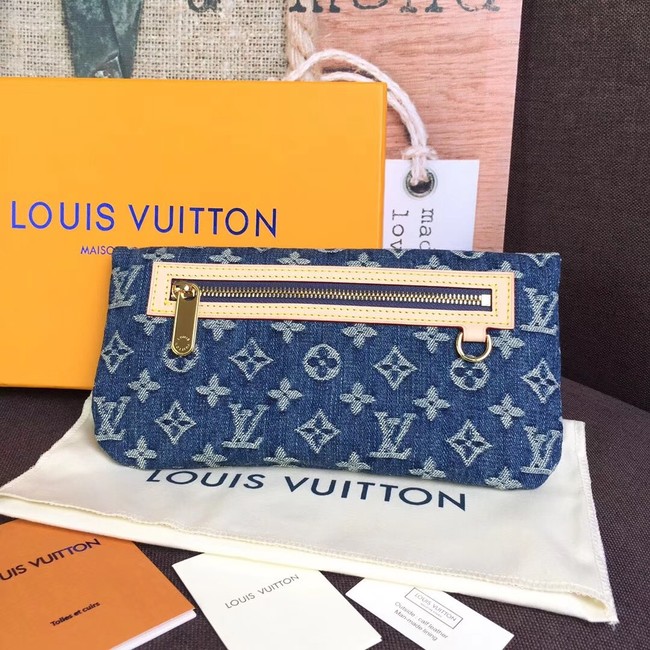 Louis Vuitton Denim Clutch bag M44472 blue