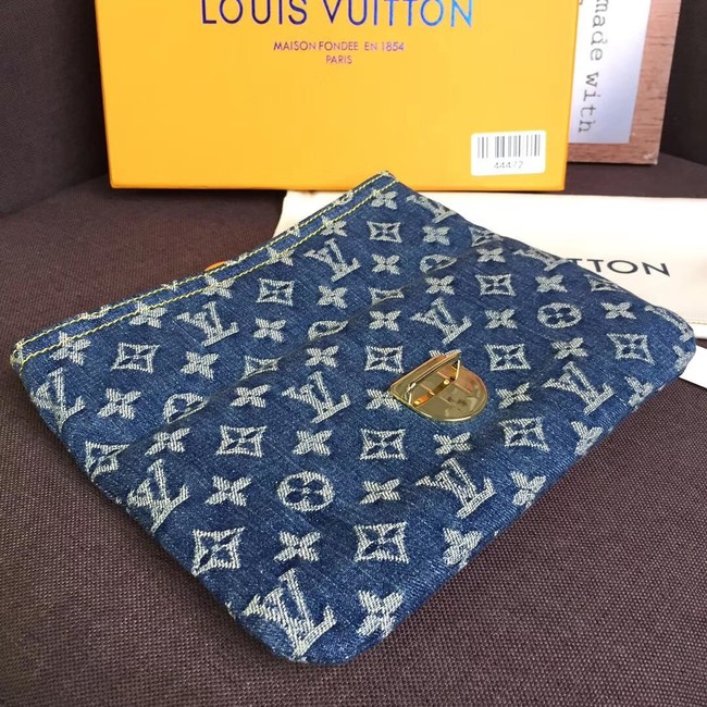 Louis Vuitton Denim Clutch bag M44472 blue