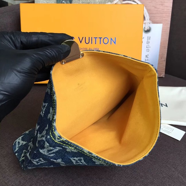 Louis Vuitton Denim Clutch bag M44472 blue