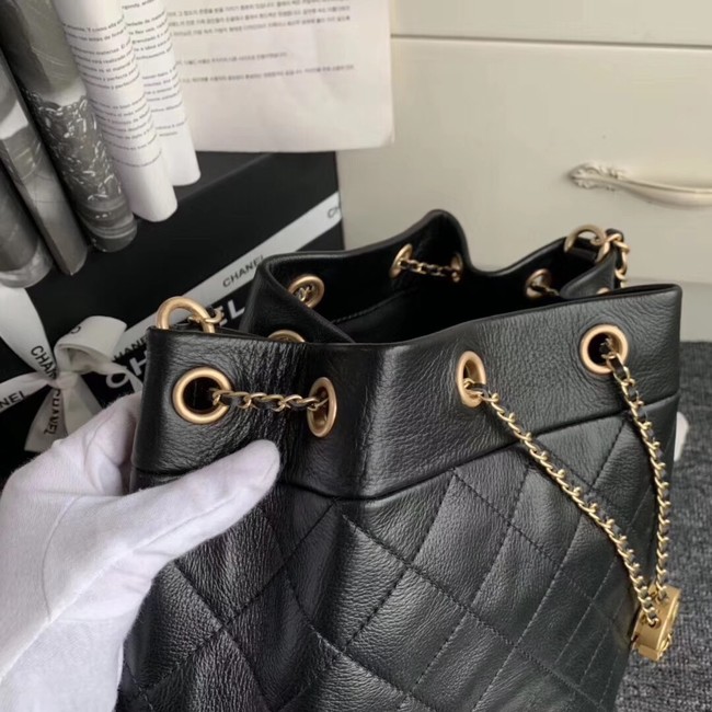 Chanel drawstring bag AS0456 black