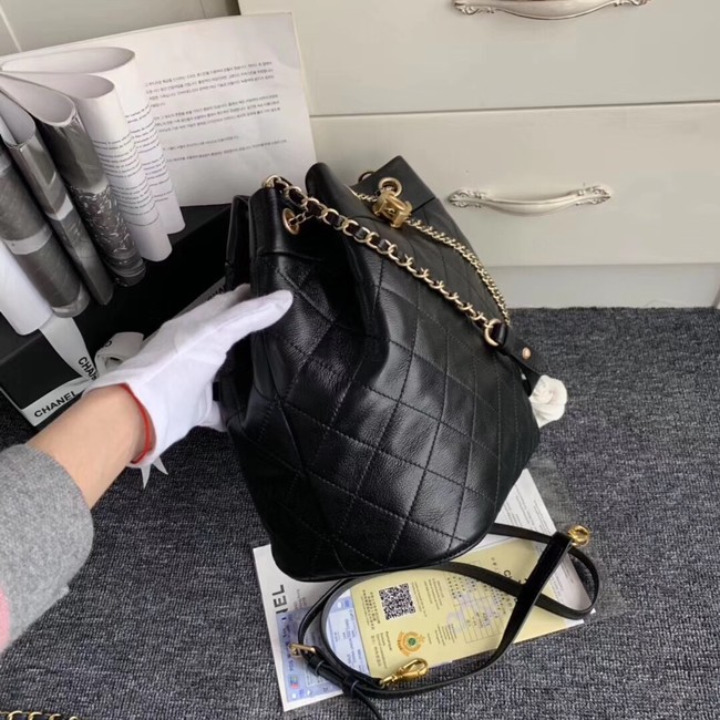 Chanel drawstring bag AS0456 black