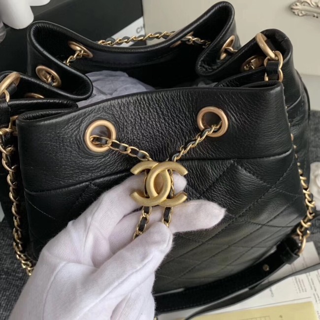 Chanel drawstring bag AS0456 black