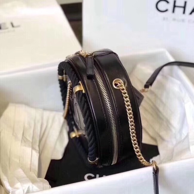 Chanel evening bag Lambskin & Gold-Tone Metal AS0205 black
