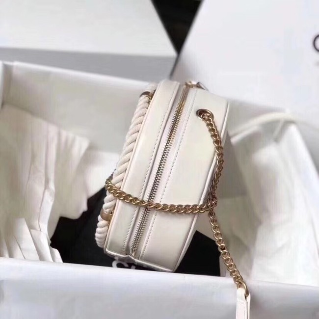 Chanel evening bag Lambskin & Gold-Tone Metal AS0205 white