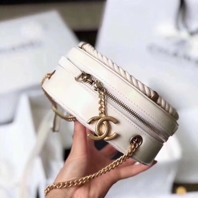 Chanel evening bag Lambskin & Gold-Tone Metal AS0205 white