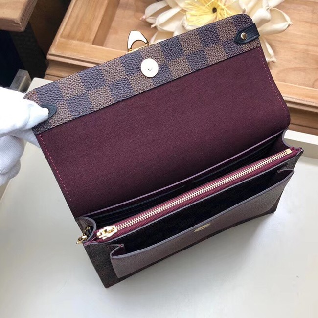 Louis Vuitton original VAVIN CHAIN WALLET N60237 Lie de Vin