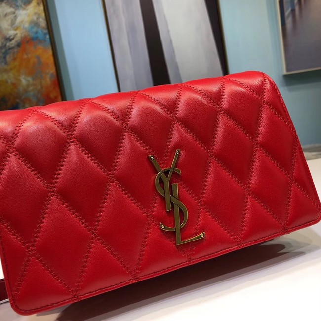 SAINT LAURENT Angie quilted leather shoulder bag 568906 red