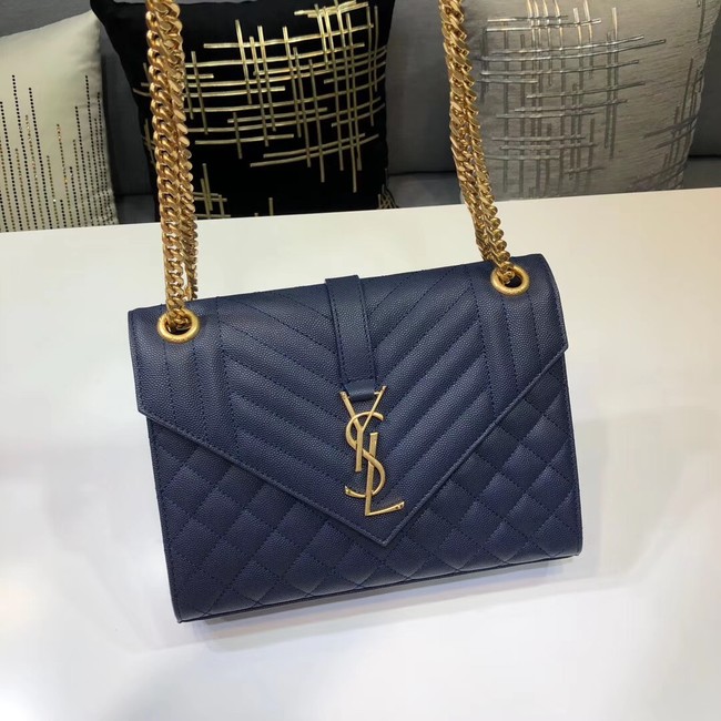 SAINT LAURENT Medium satchel 487206 dark blue