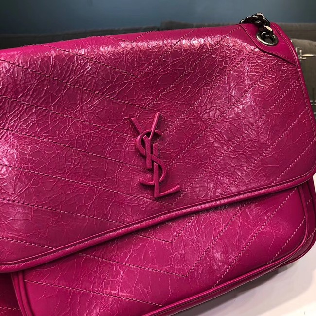 Yves Saint Laurent Calfskin Leather Shoulder Bag 483265 rose