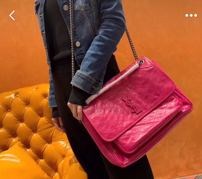 Yves Saint Laurent Calfskin Leather Shoulder Bag 483265 rose
