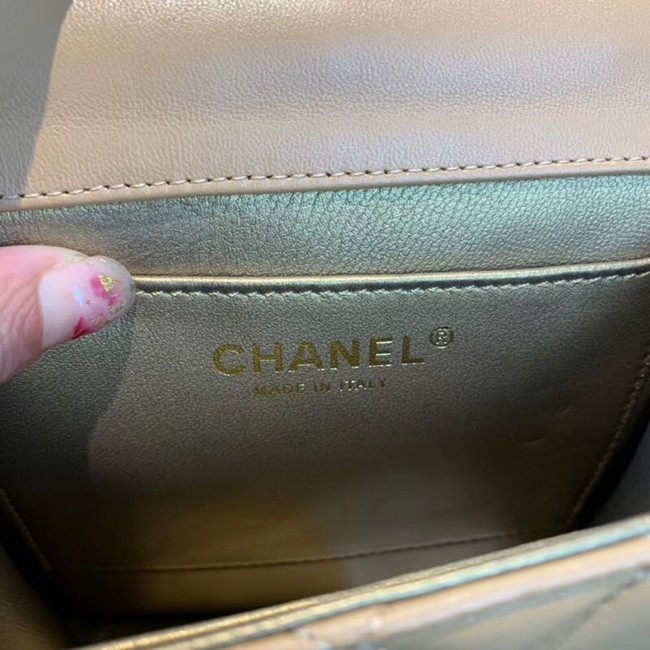 Chanel Flap Shoulder Bag Sheepskin Leather 77398 light tan