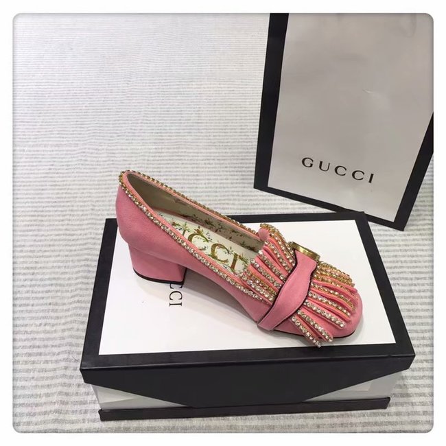 Gucci leather mid-heel pump GG1467BL-1