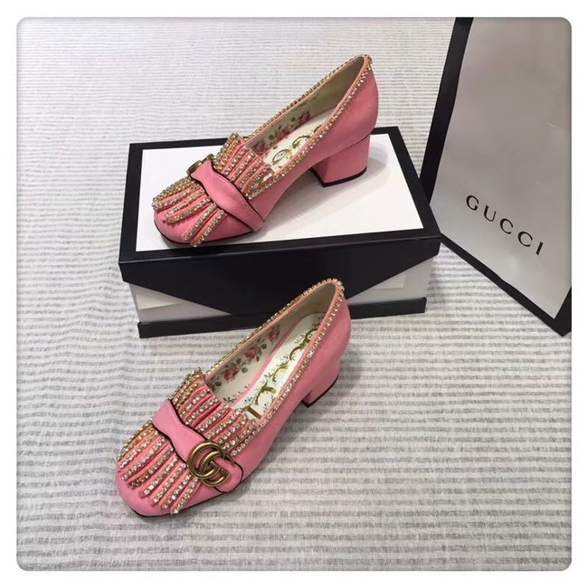 Gucci leather mid-heel pump GG1467BL-1