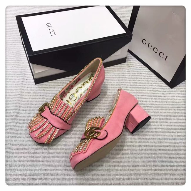 Gucci leather mid-heel pump GG1467BL-1