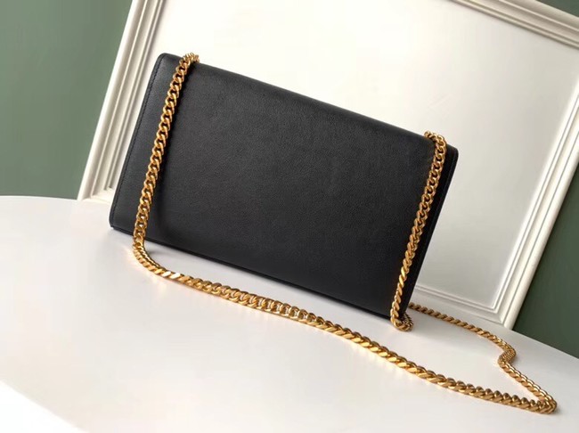 SAINT LAURENT Monogram Kate medium leather shoulder bag 354055 black