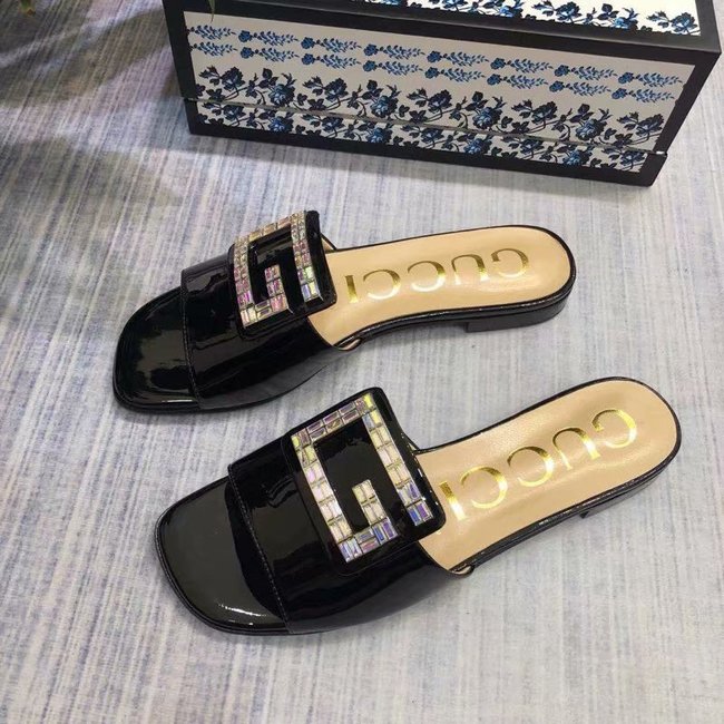 Gucci slide with crystal G GG1470BL-1
