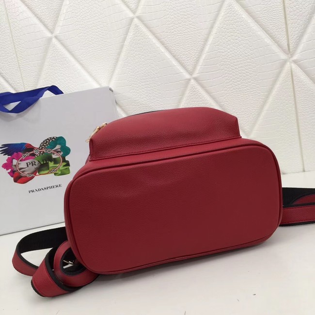 Prada Calf leather backpack 2819 red