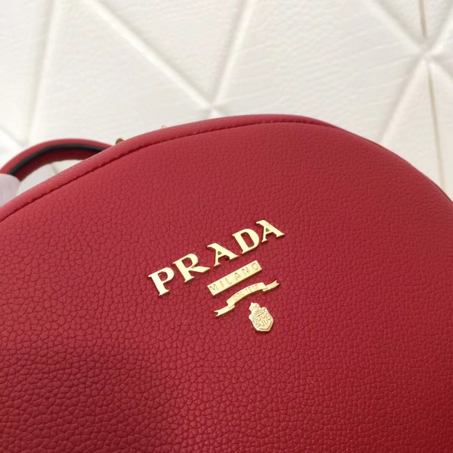 Prada Calf leather backpack 2819 red