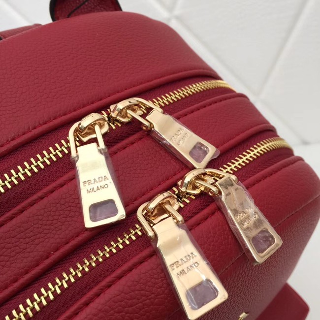 Prada Calf leather backpack 2819 red