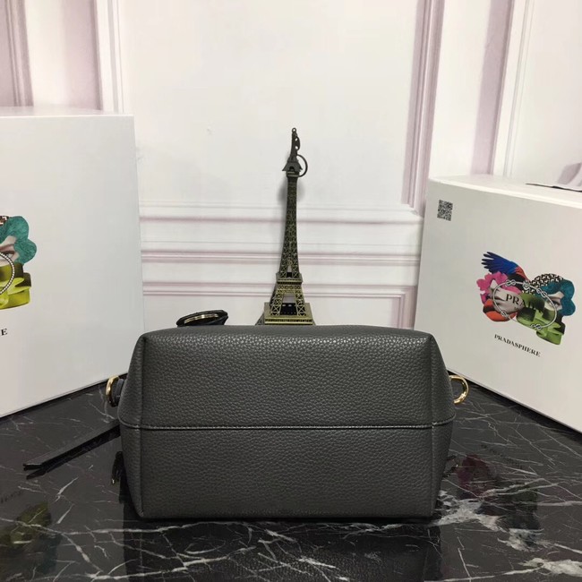 Prada Calf leather bag 1BA111 grey