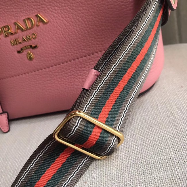 Prada Leather bucket bag 1BE018 pink