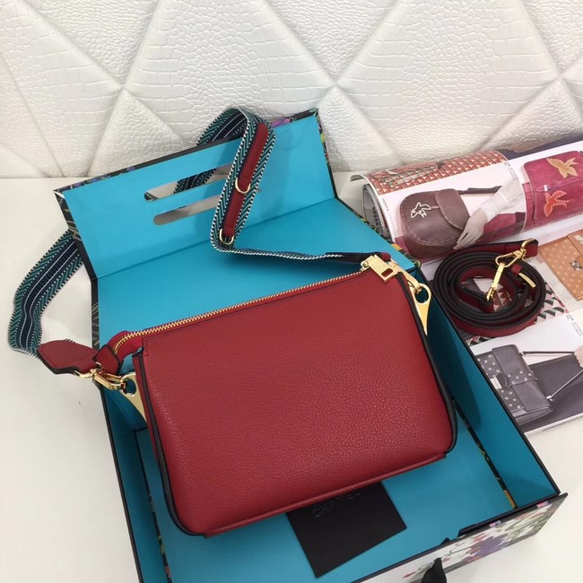 Prada leather shoulder bag 66136 red