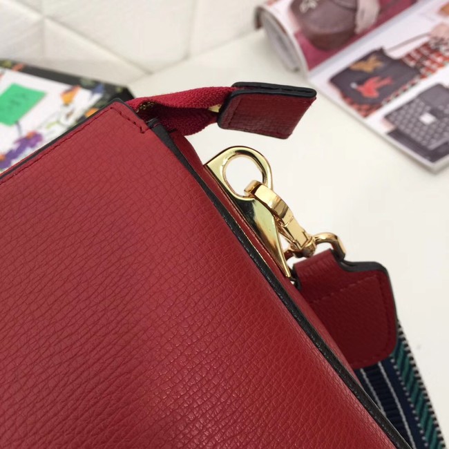Prada leather shoulder bag 66136 red