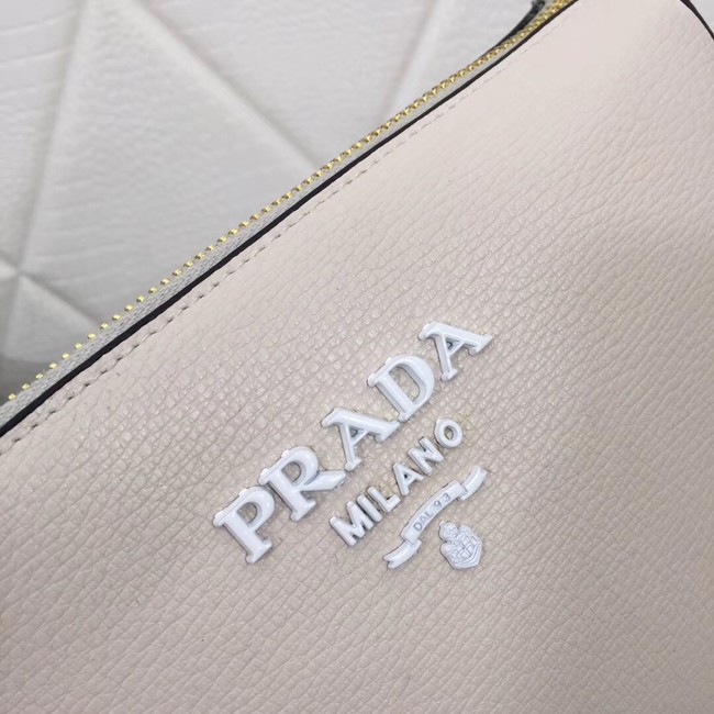 Prada leather shoulder bag 66136 white