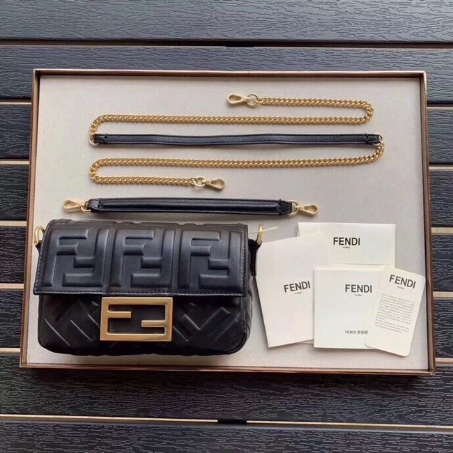 FENDI BAGUETTE Mini Shoulder Bag 8BS017 black