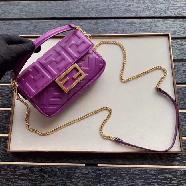 FENDI BAGUETTE Mini Shoulder Bag 8BS017 purple