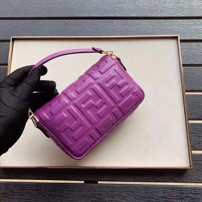 FENDI BAGUETTE Mini Shoulder Bag 8BS017 purple