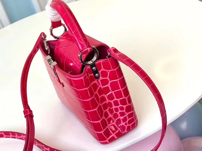 Louis vuitton original crocodile CAPUCINES PM M94587 rose