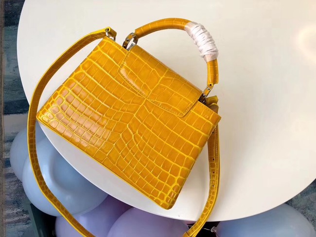 Louis vuitton original crocodile CAPUCINES PM M94587 yellow