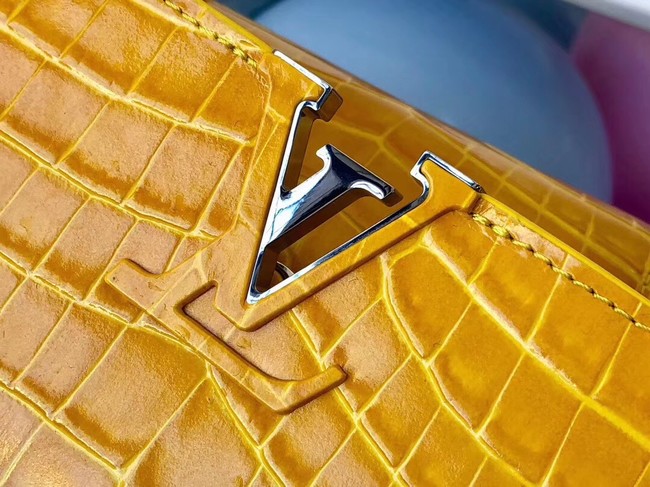 Louis vuitton original crocodile CAPUCINES PM M94587 yellow