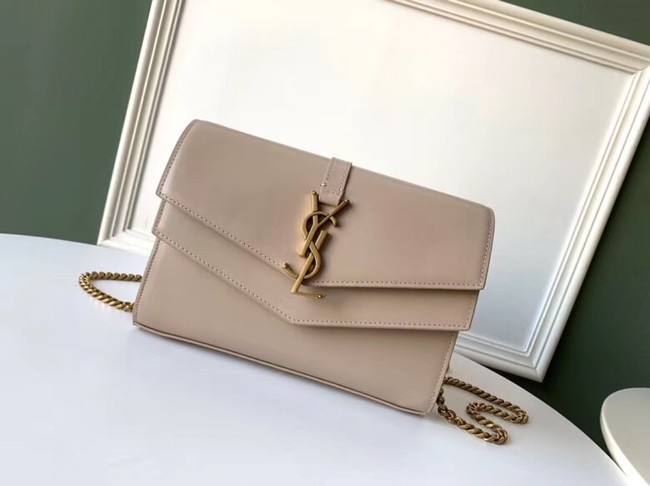 SAINT LAURENT leather shoulder bag 36959 apricot