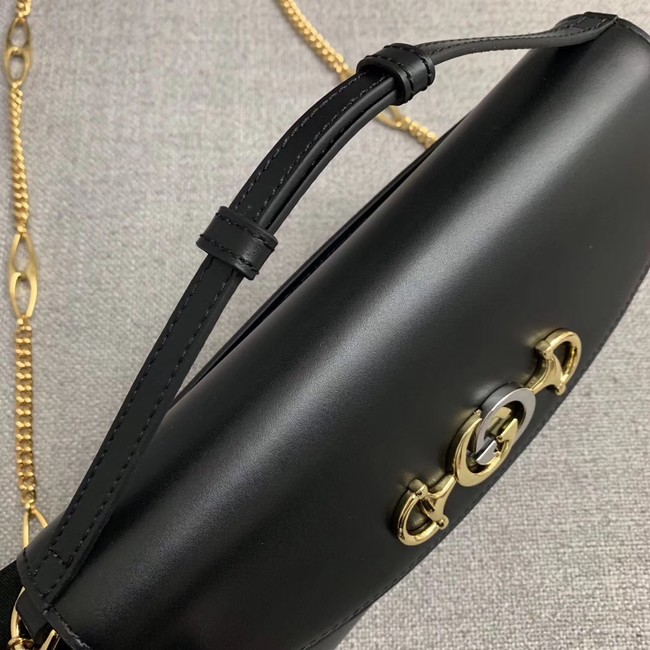 GUCCI Zumi small leather shoulder bag 572375 black