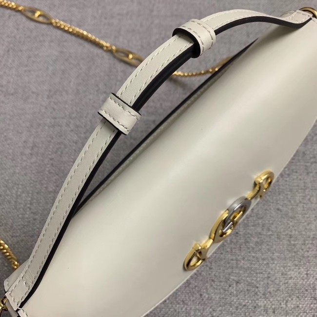 GUCCI Zumi small leather shoulder bag 572375 white