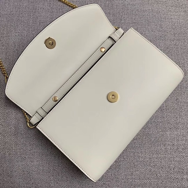 GUCCI Zumi small leather shoulder bag 572375 white