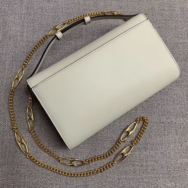 GUCCI Zumi small leather shoulder bag 572375 white