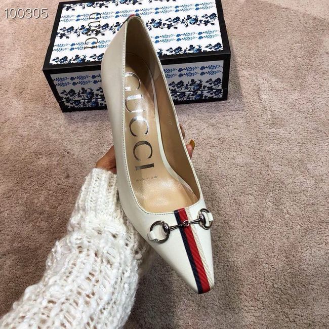 Gucci GG mid-heel pump with Double G GG1478BL-1 7cm height