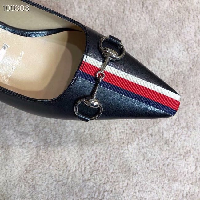 Gucci GG mid-heel pump with Double G GG1478BL-3 7cm height