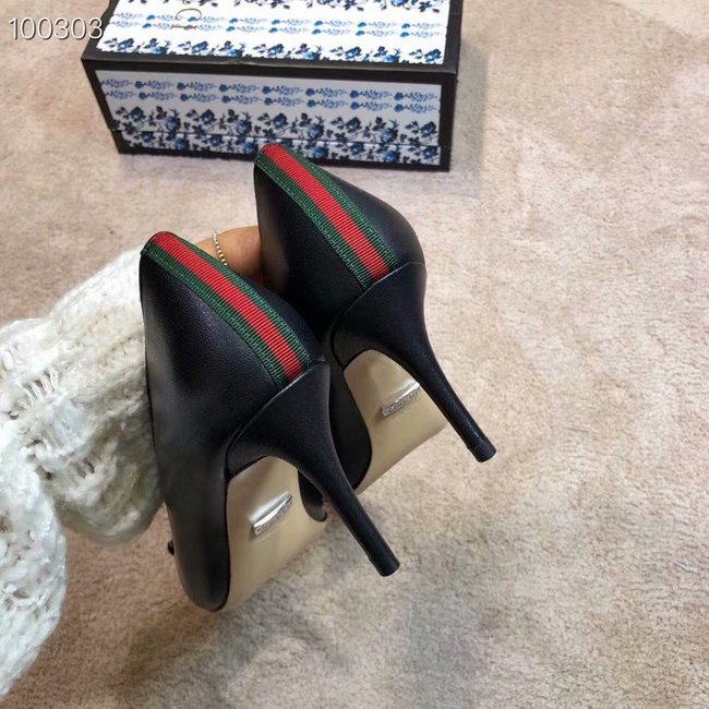 Gucci GG mid-heel pump with Double G GG1478BL-3 7cm height