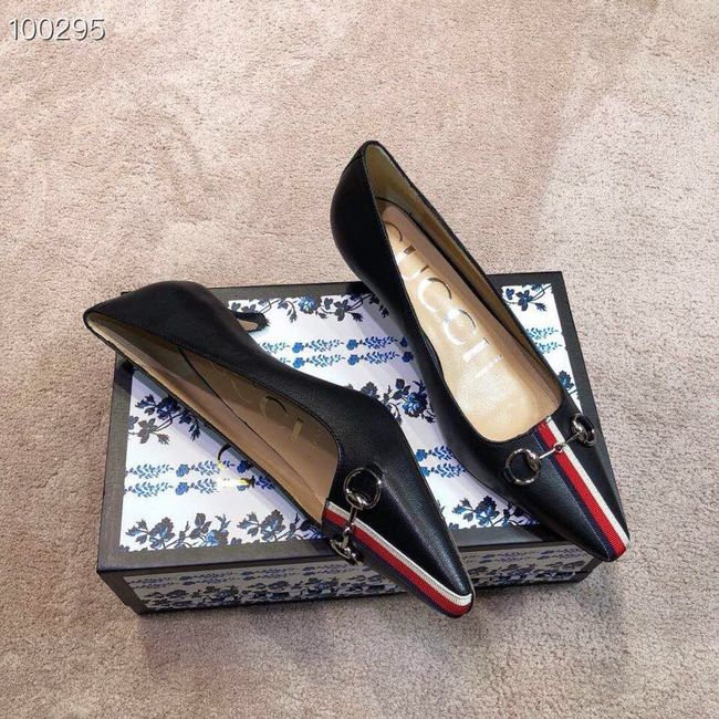 Gucci GG mid-heel pump with Double G GG1479BL-3 4cm height