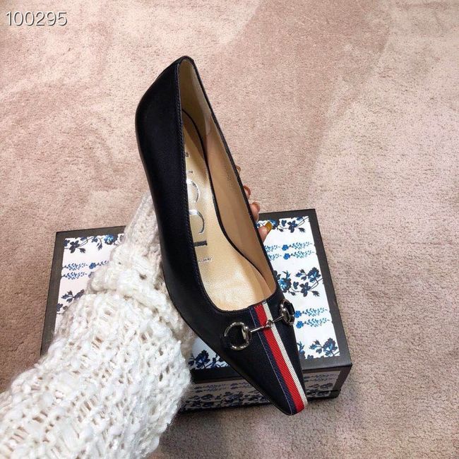 Gucci GG mid-heel pump with Double G GG1479BL-3 4cm height